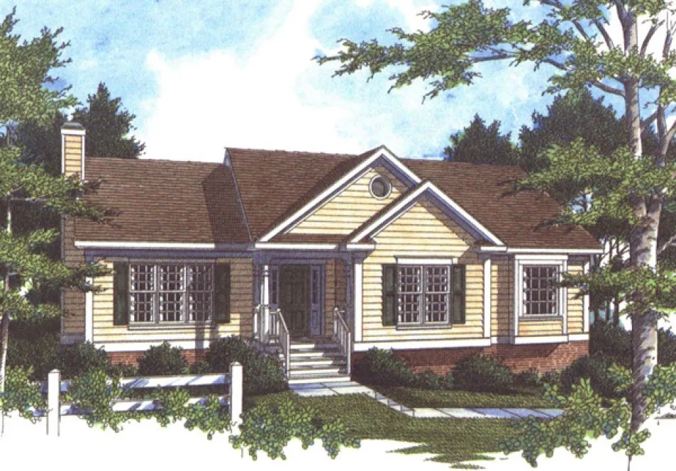 Full Rendering for House Plan #129731