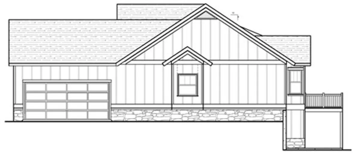Right Elevation for House Plan #120112