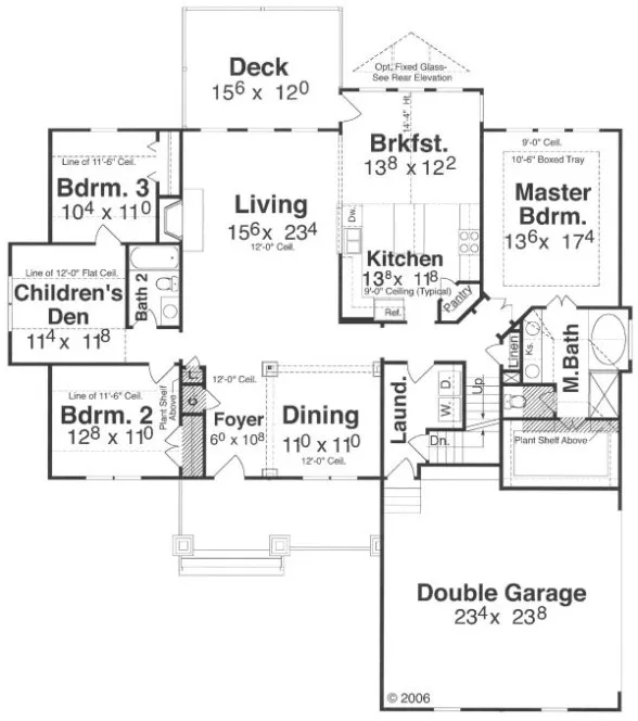 Main Floor Plan for House Plan #120112