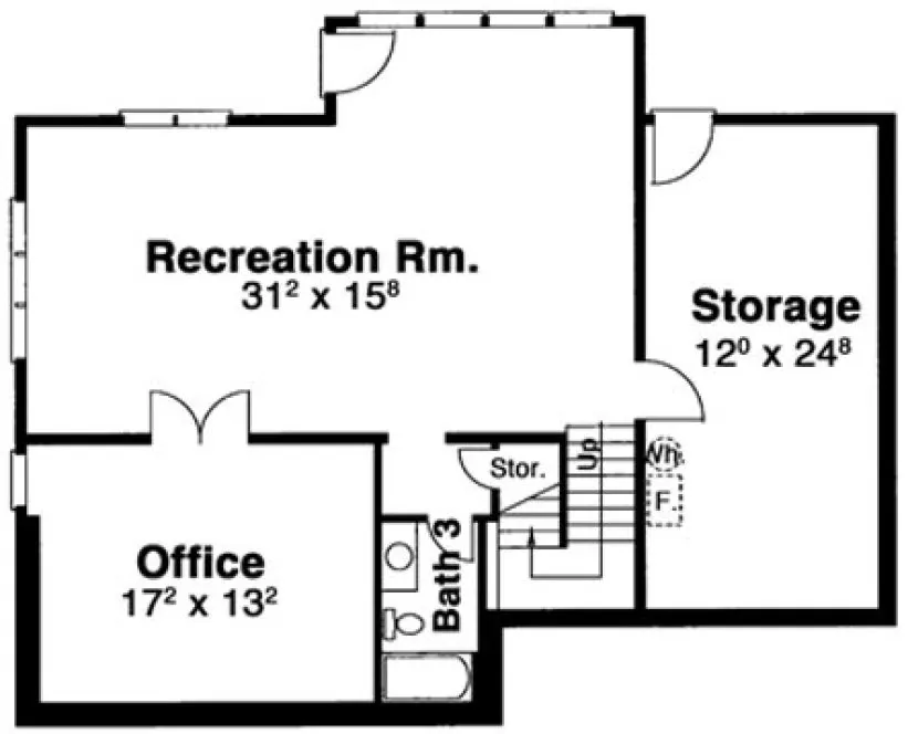 Basement Plan for House Plan #124012