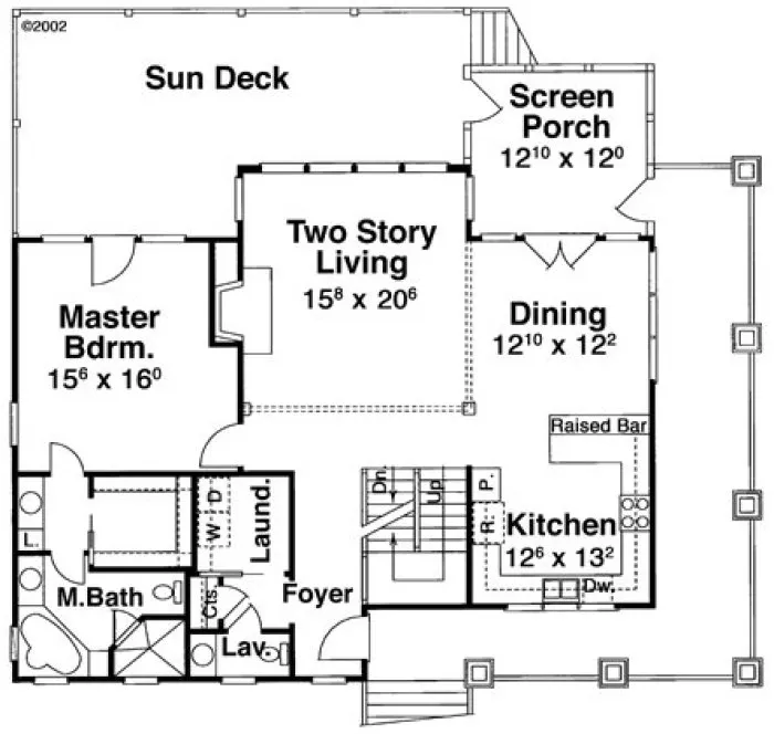 Main Floor Plan for House Plan #124012