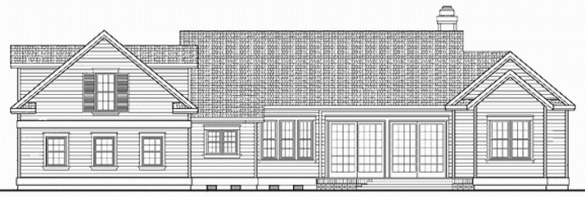 Rear Elevation for House Plan #520266