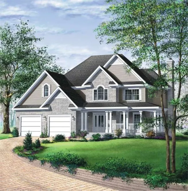 Full Rendering for House Plan #171850