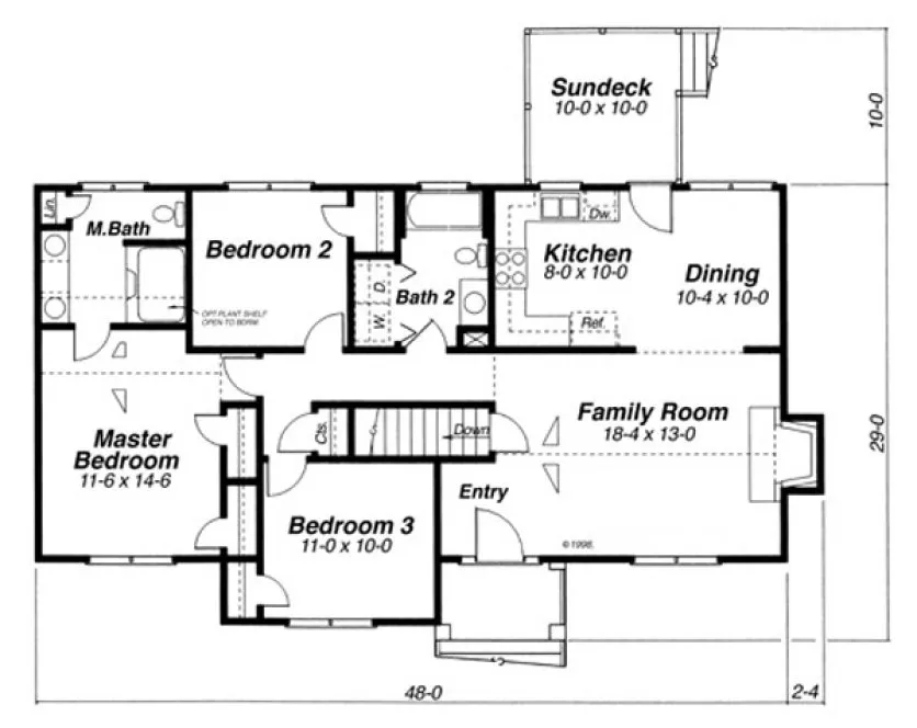 Main Floor Plan for House Plan #128821