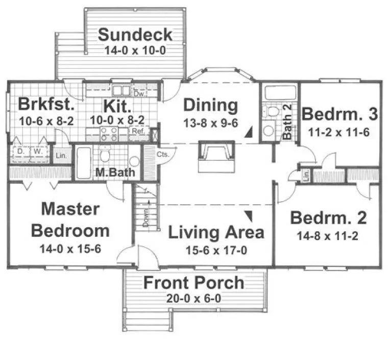 Main Floor Plan for House Plan #124631