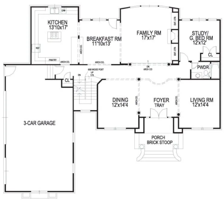 Main Floor Plan for House Plan #398210