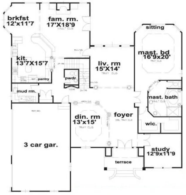 Main Floor Plan for House Plan #392020