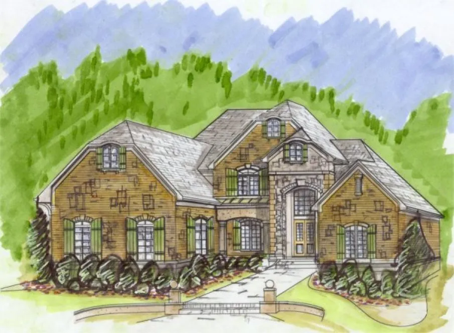 Full Rendering for House Plan #392020