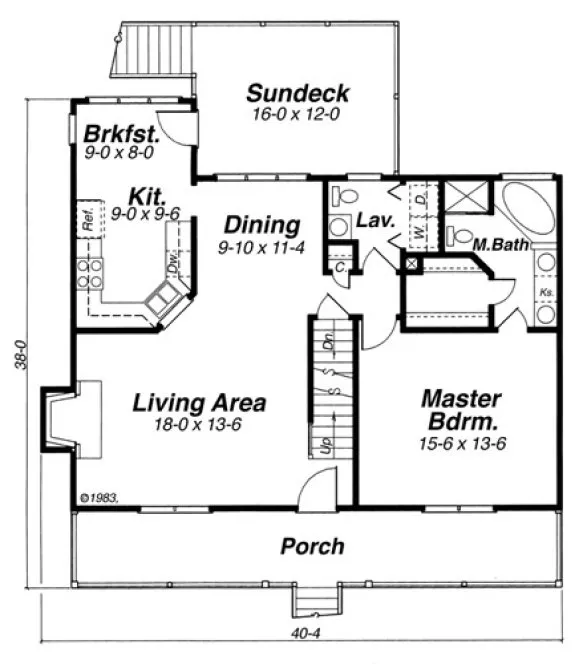 Main Floor Plan for House Plan #127561