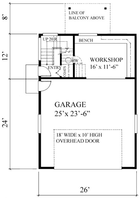 Main Floor Plan for House Plan #266261