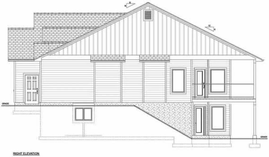 Right Elevation for House Plan #201781