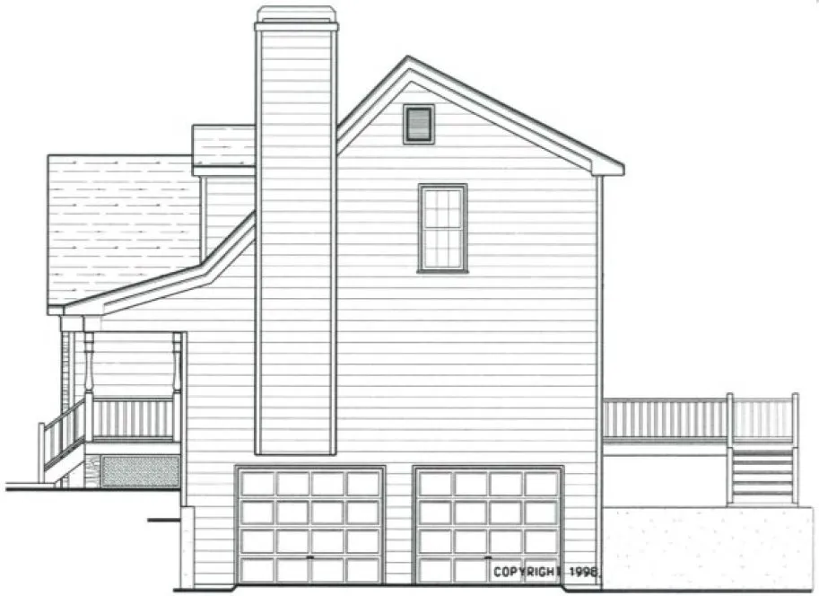 Right Elevation for House Plan #123551