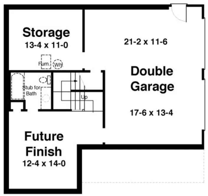 Basement Plan for House Plan #123551