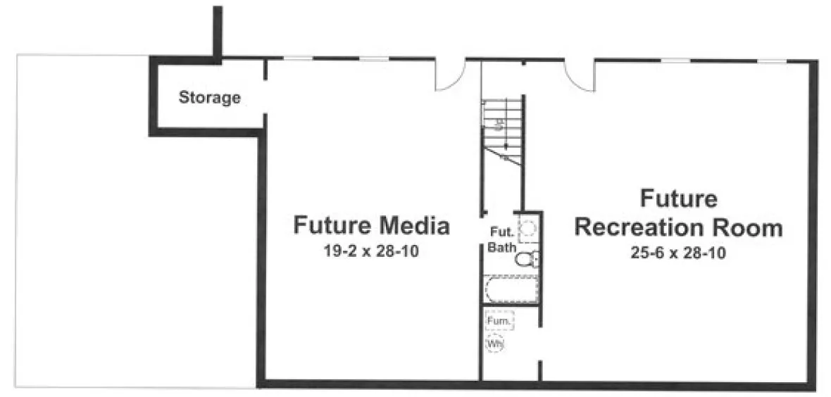 Basement Plan for House Plan #122061