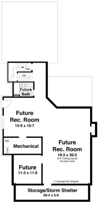Basement Plan for House Plan #129497