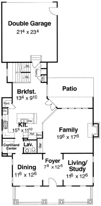Main Floor Plan for House Plan #129497