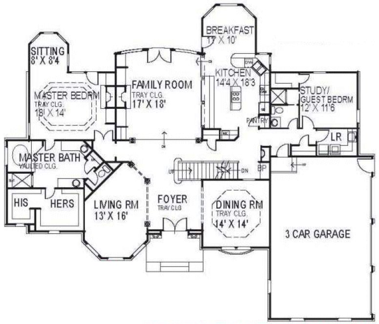 Main Floor Plan for House Plan #390500