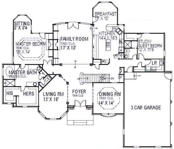 Main Floor Plan for House Plan #390500