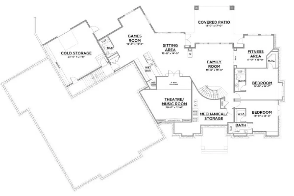Basement Plan for House Plan #552123