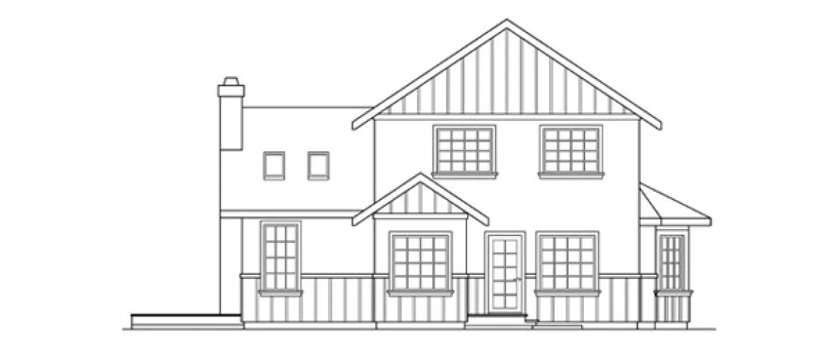 Right Elevation for House Plan #346613