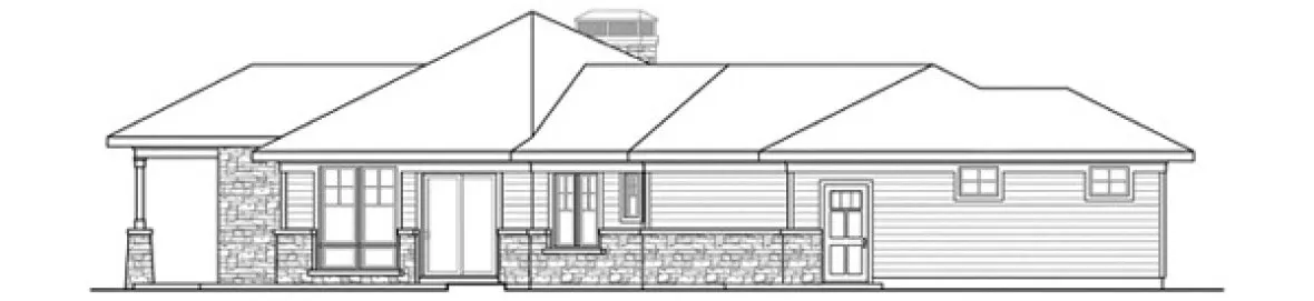 Right Elevation for House Plan #344551