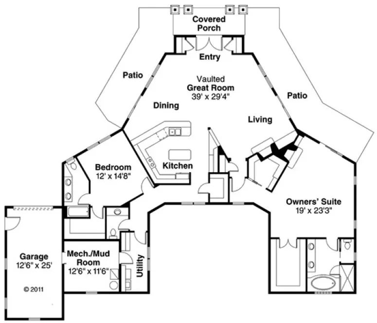Main Floor Plan for House Plan #344551