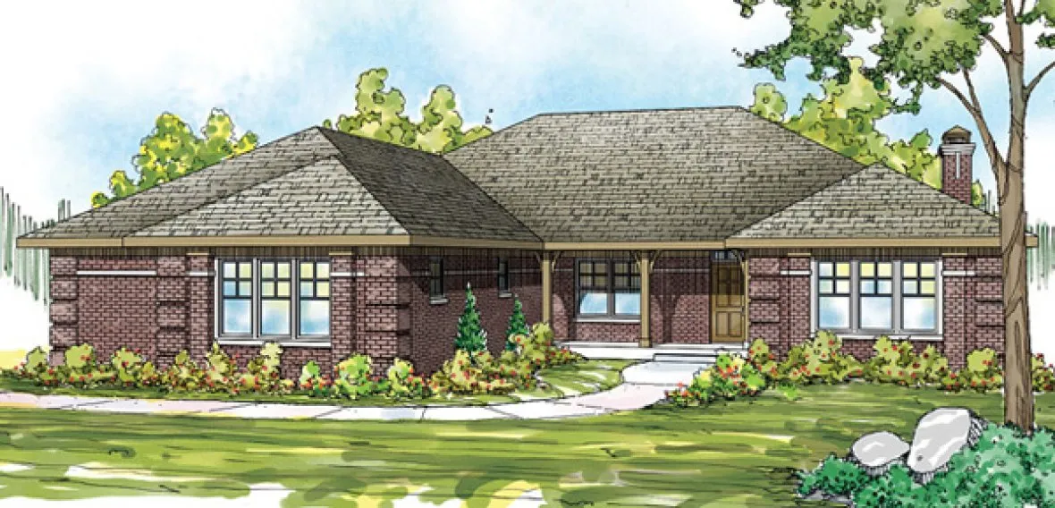 Full Rendering for House Plan #343751