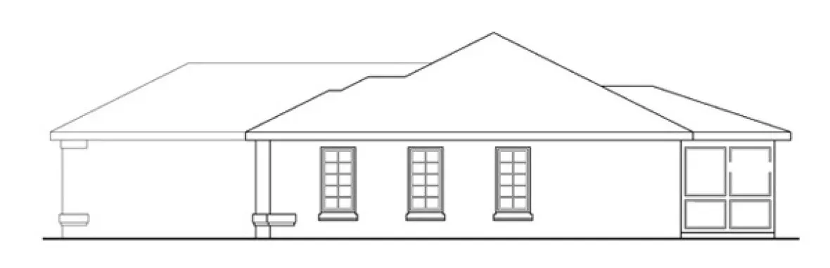 Right Elevation for House Plan #346011