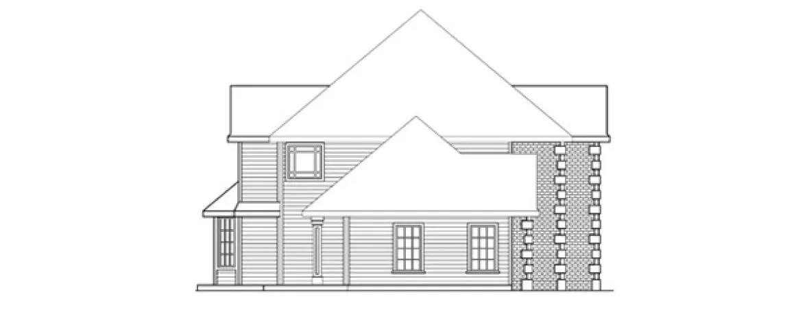 Left Elevation for House Plan #341403
