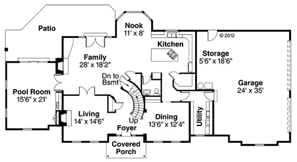 Main Floor Plan for House Plan #341403