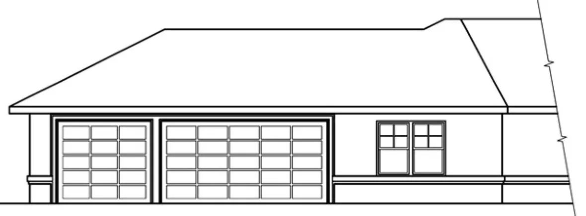 Left Elevation for House Plan #347223