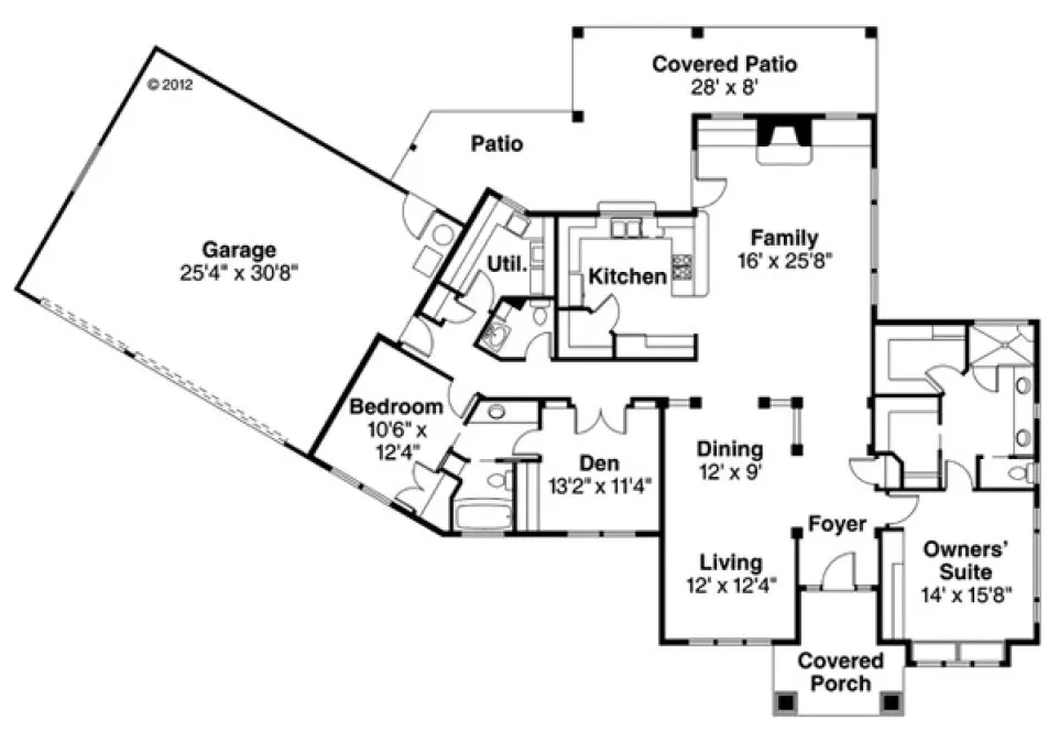 Main Floor Plan for House Plan #347223