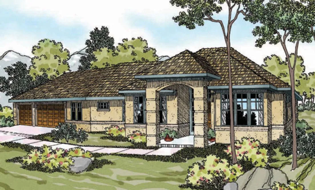 Full Rendering for House Plan #347223