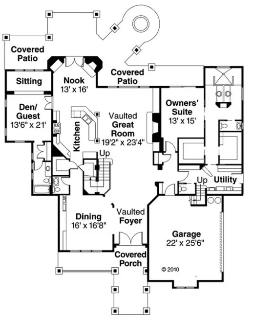 Main Floor Plan for House Plan #343843