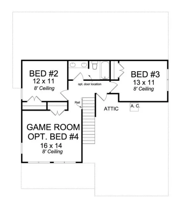 Second Floor Plan for House Plan #243334