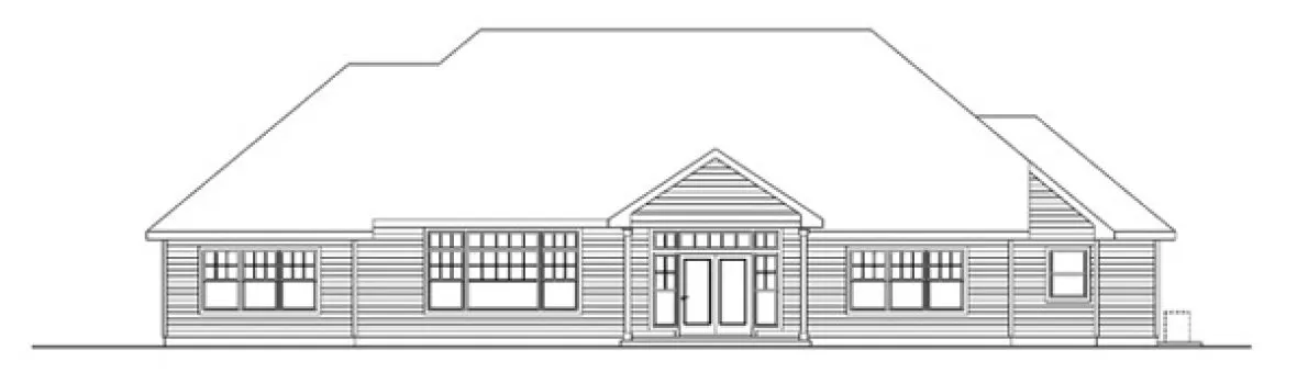 Rear Elevation for House Plan #349863