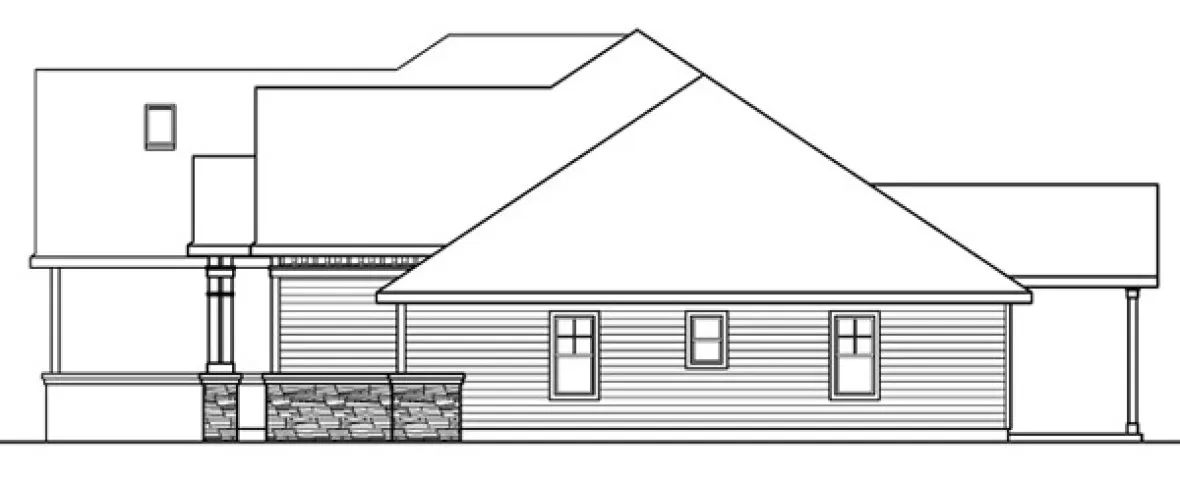 Right Elevation for House Plan #349863