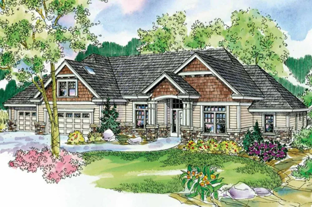 Full Rendering for House Plan #349863