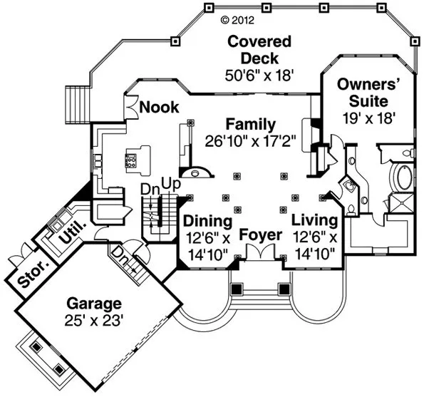 Main Floor Plan for House Plan #345973