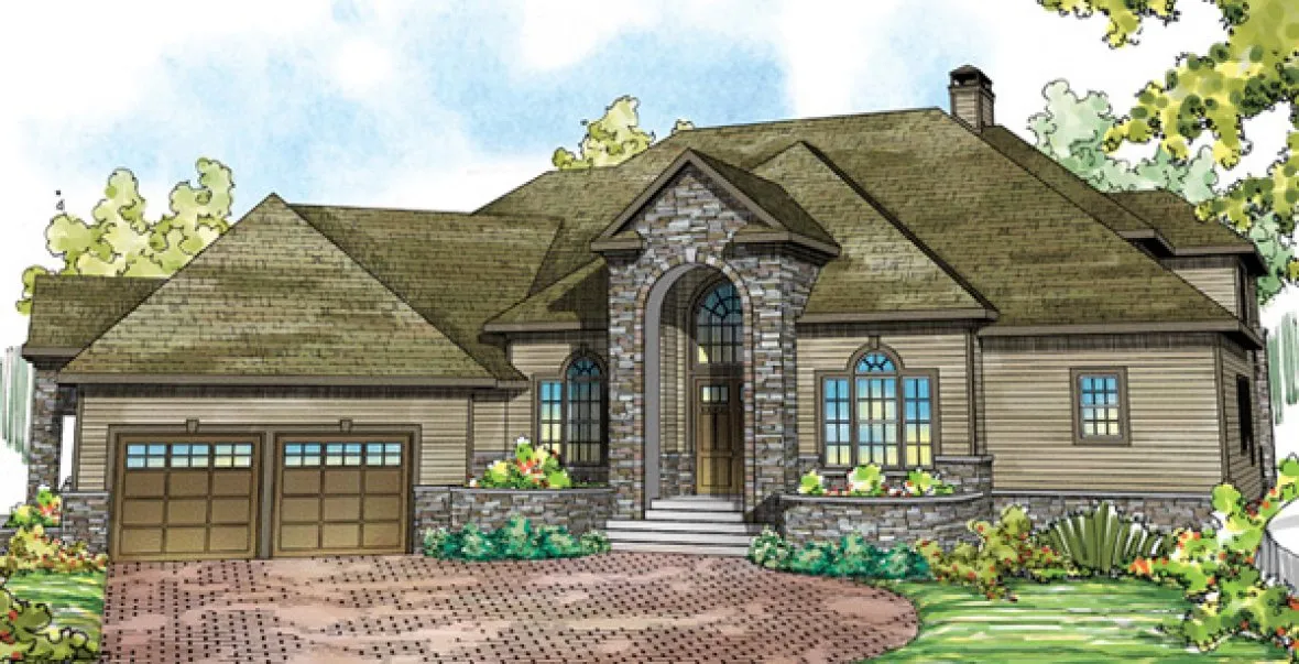 Full Rendering for House Plan #345973