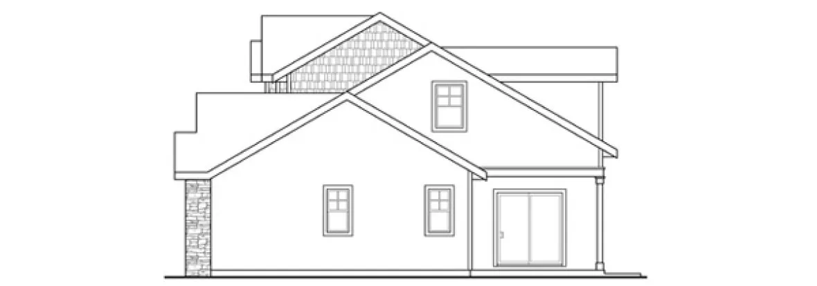 Right Elevation for House Plan #342083