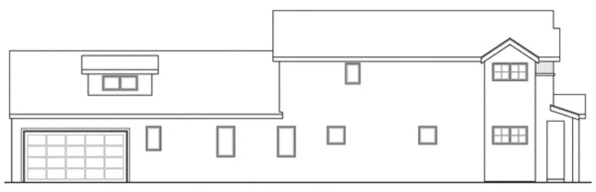 Left Elevation for House Plan #347183