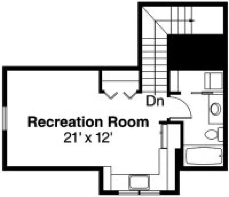 Attic Plan for House Plan #347183