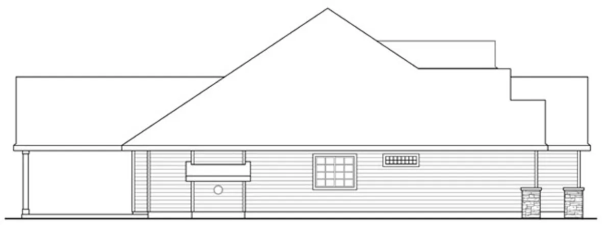 Left Elevation for House Plan #347283