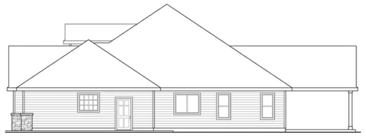 Right Elevation for House Plan #347283