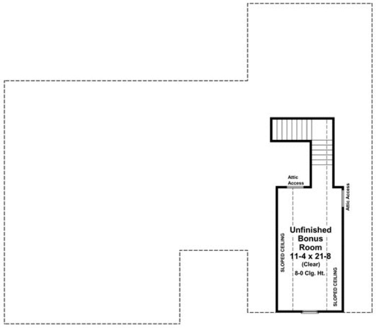 Attic Plan for House Plan #213681