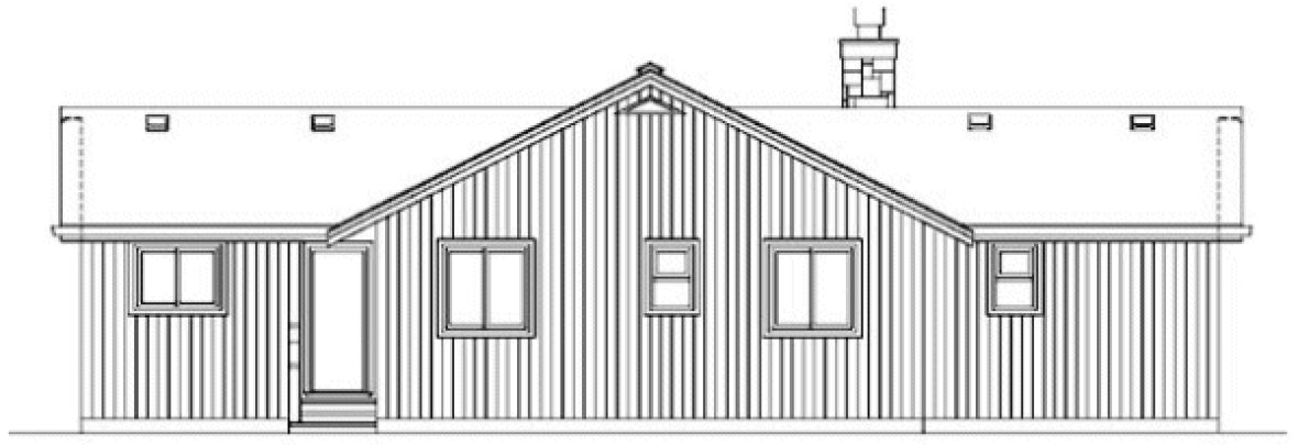 Rear Elevation for House Plan #510232