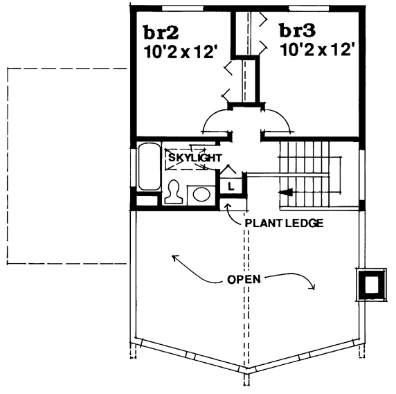 Second Floor Plan for House Plan #510532