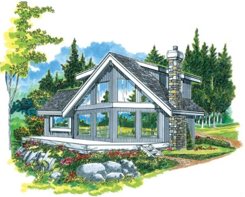 Full Rendering for House Plan #510532