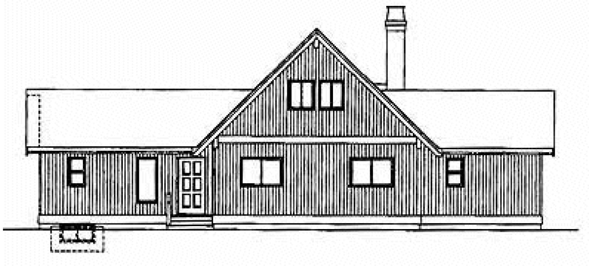 Rear Elevation for House Plan #510203